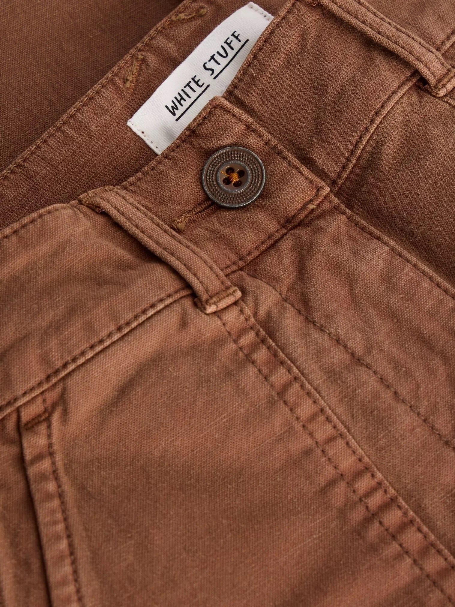 White Stuff Twister Chino Trouser - Dark Tan White Stuff
