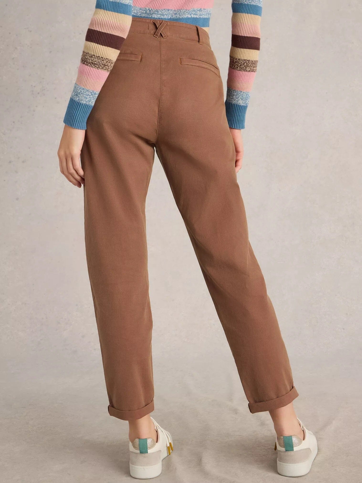 White Stuff Twister Chino Trouser - Dark Tan White Stuff