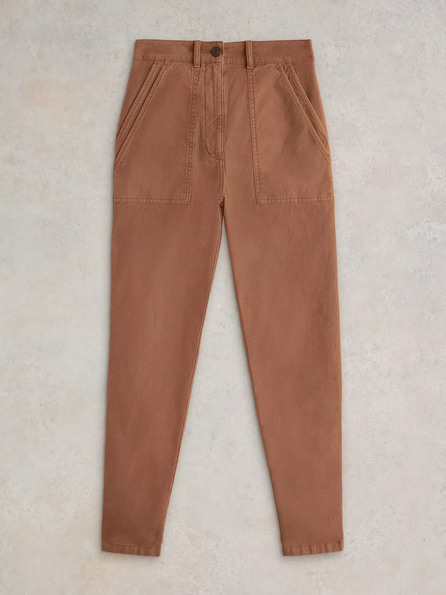 White Stuff Twister Chino Trouser - Dark Tan White Stuff