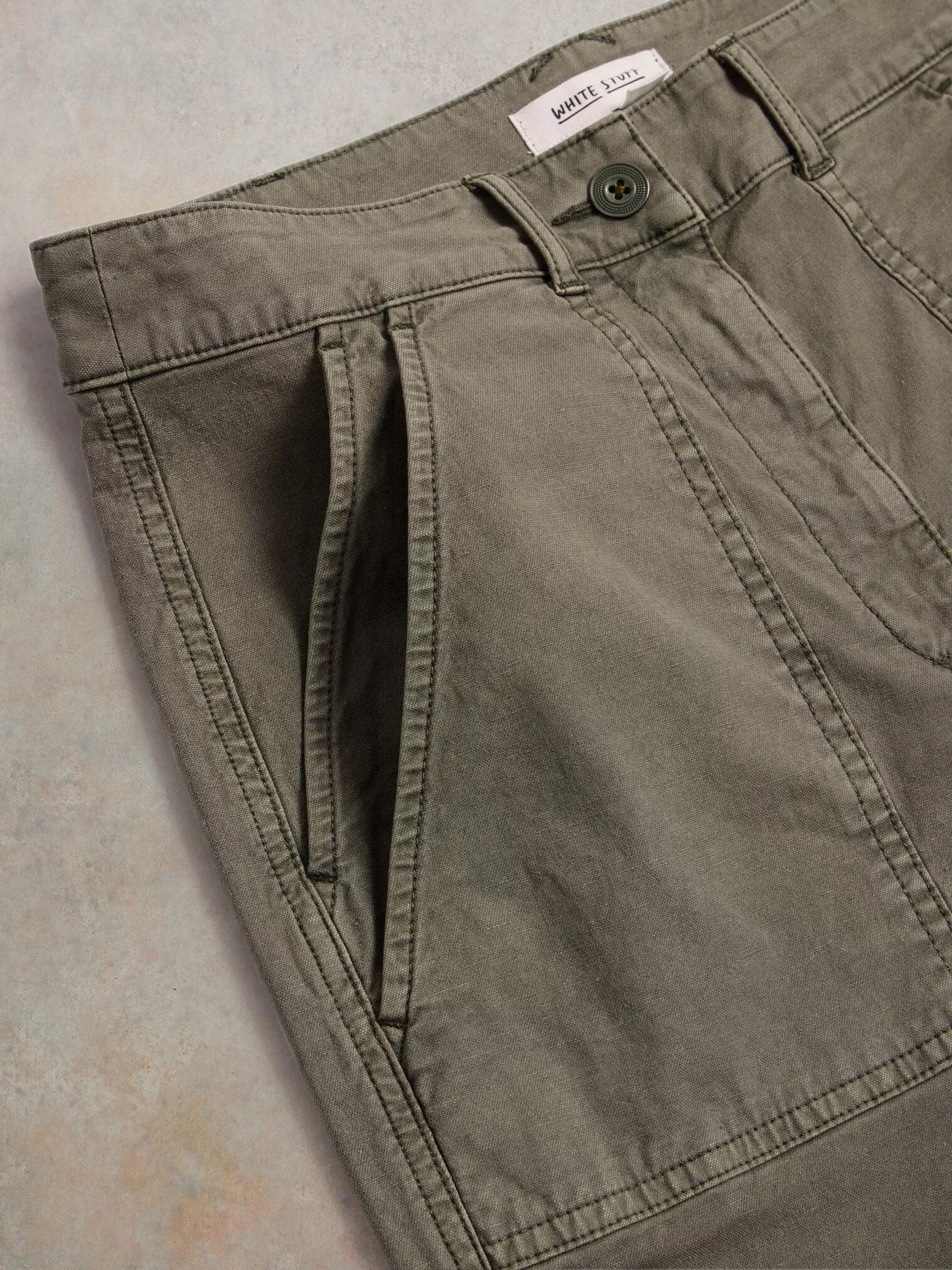 White Stuff Twister Chino Trouser - Khaki Green White Stuff