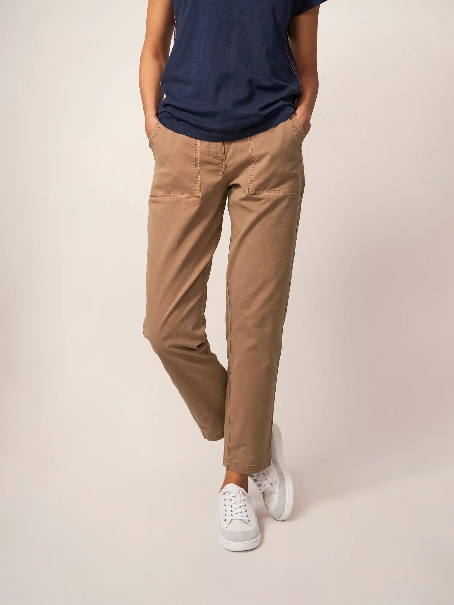 White Stuff Twister Chino Trouser - Light Natural White Stuff