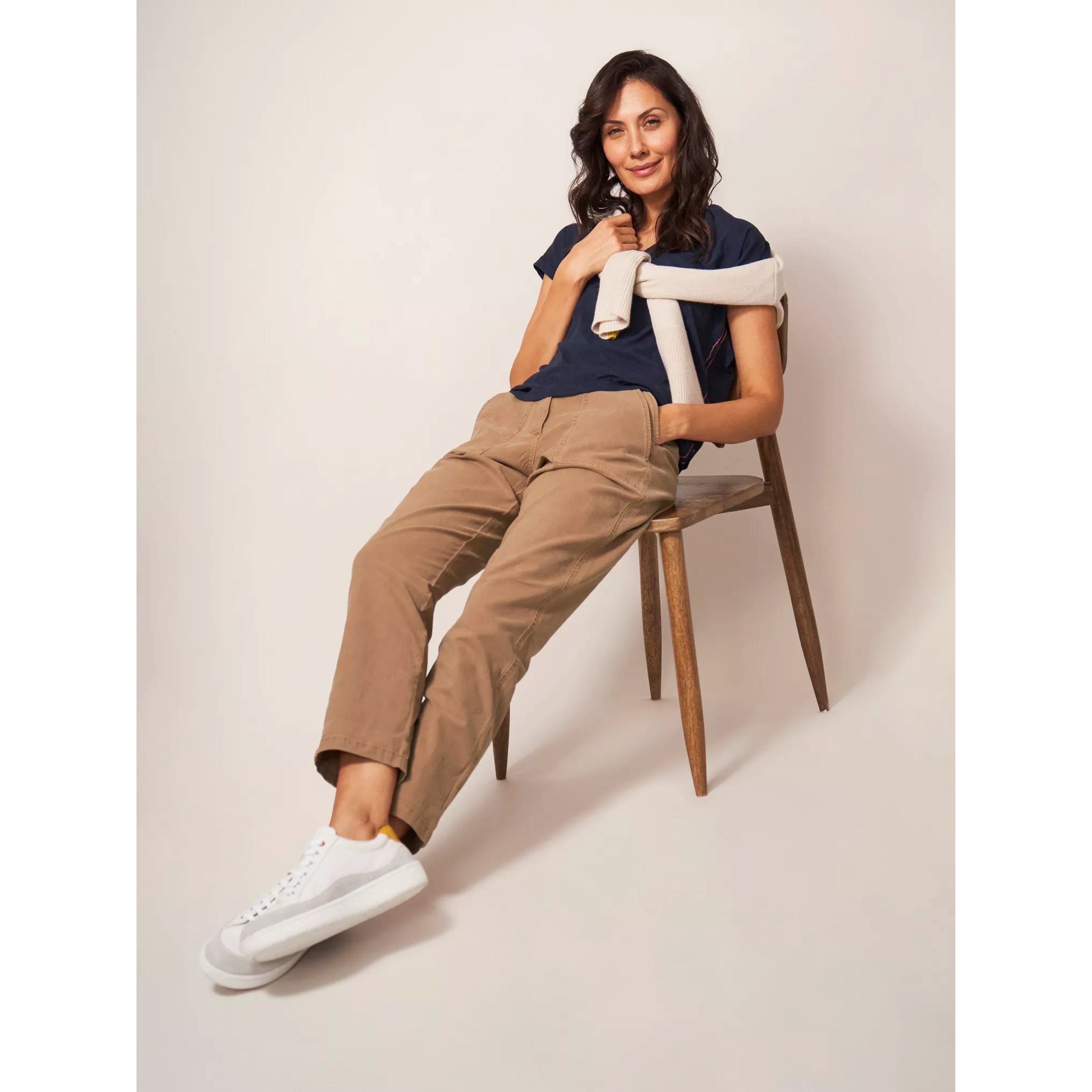 White Stuff Twister Chino Trouser - Light Natural White Stuff