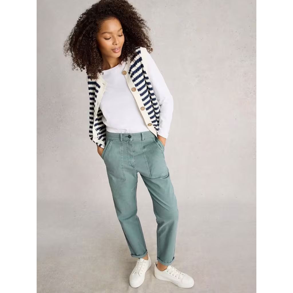 White Stuff Twister Chino Trouser - Mid Blue White Stuff