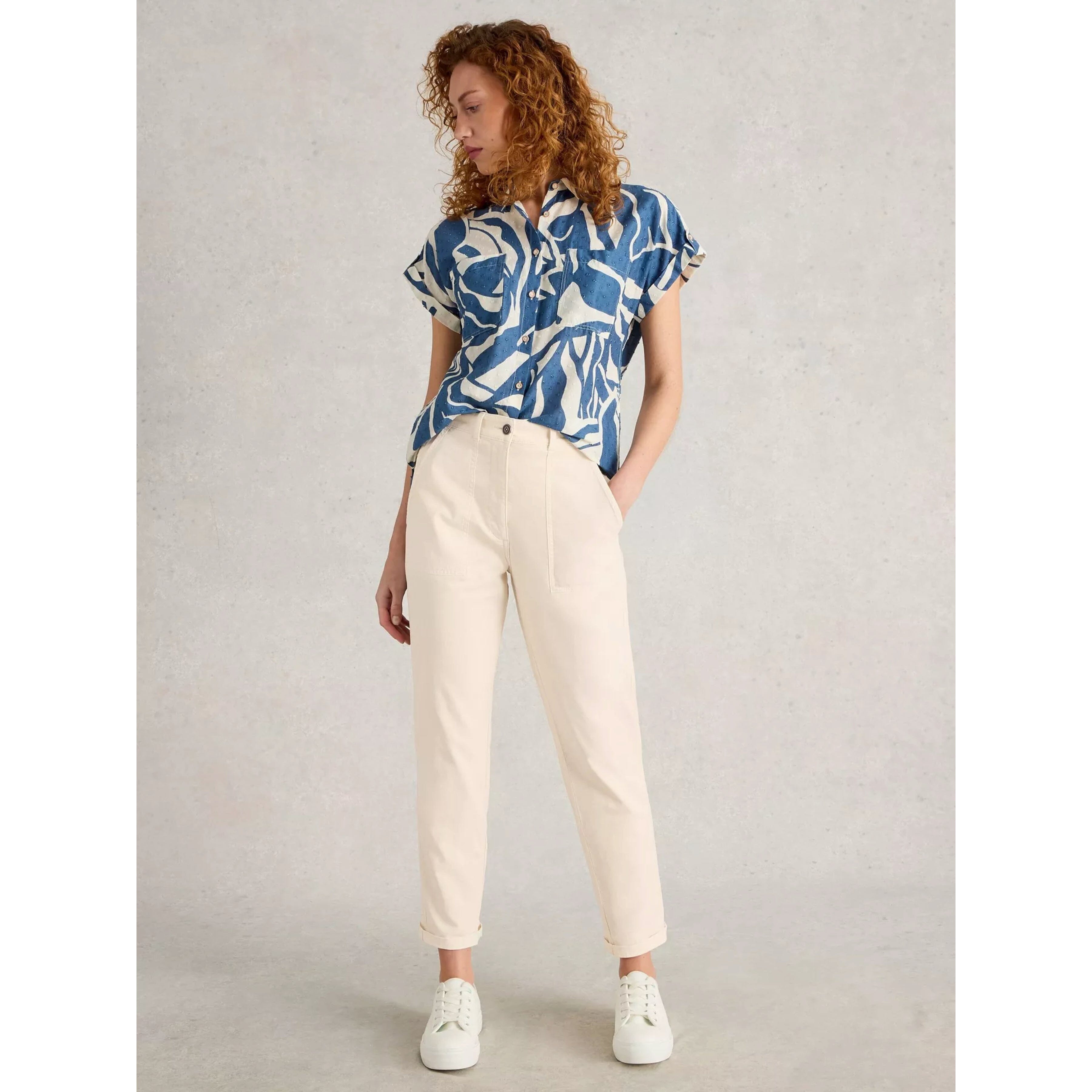 White Stuff Twister Chino Trouser - Natural White White Stuff
