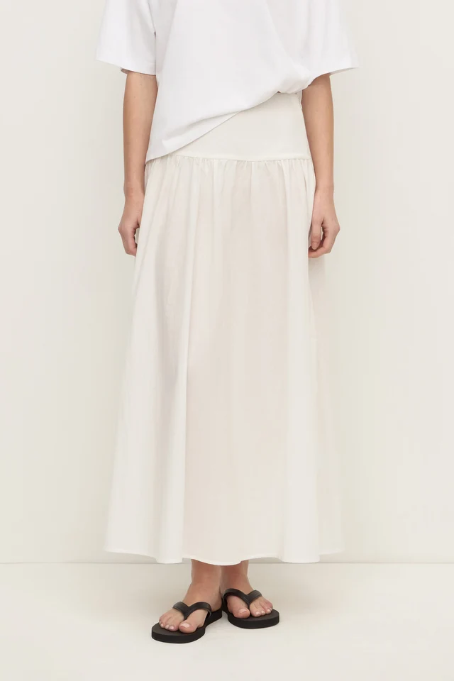 Assembly Label Sarah Cotton Maxi Skirt - White