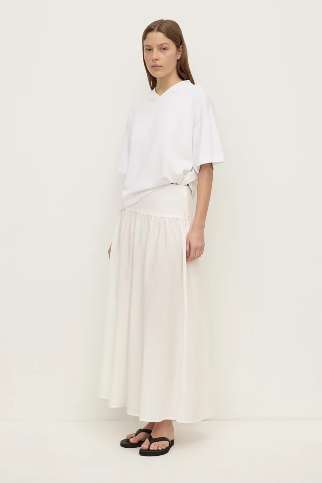 Assembly Label Sarah Cotton Maxi Skirt - White
