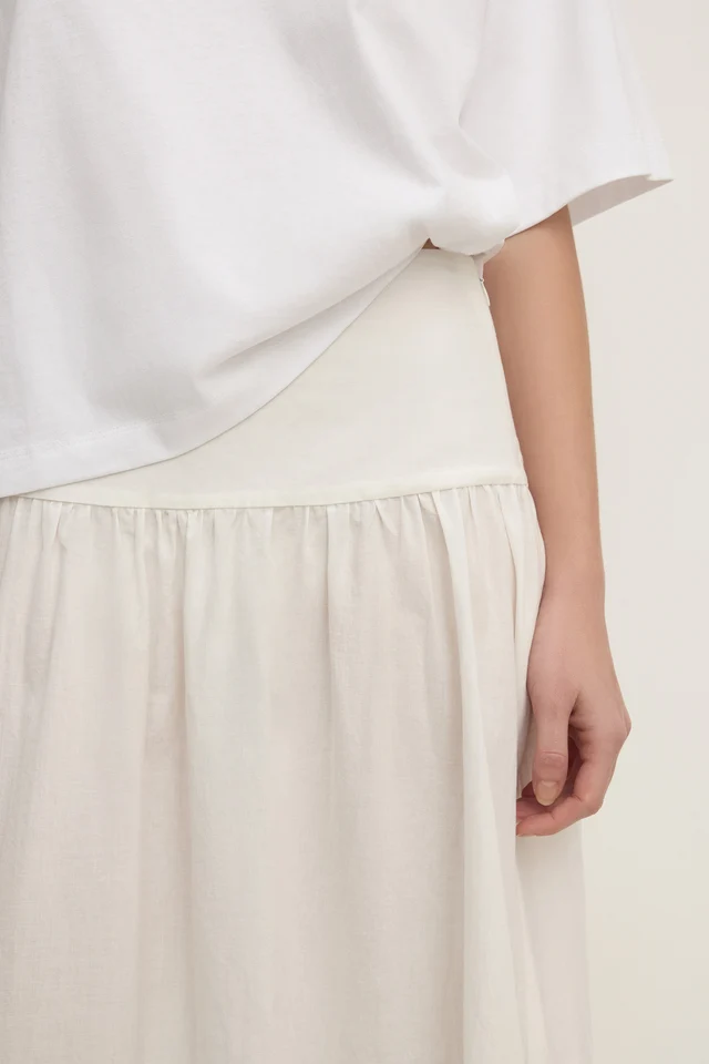 Assembly Label Sarah Cotton Maxi Skirt - White