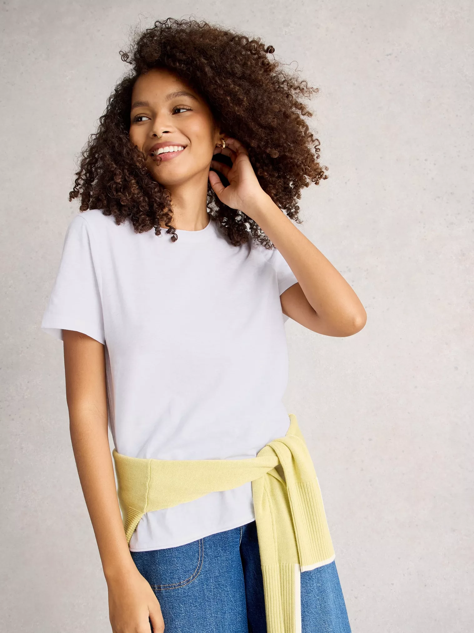 White Stuff Clara Short Sleeve Tee - Billiant White