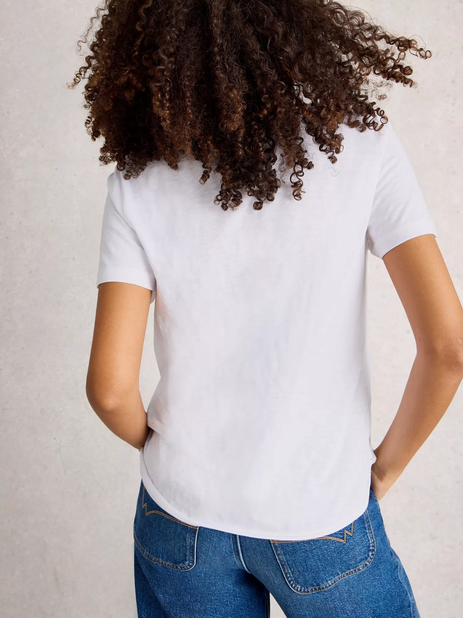 White Stuff Clara Short Sleeve Tee - Billiant White