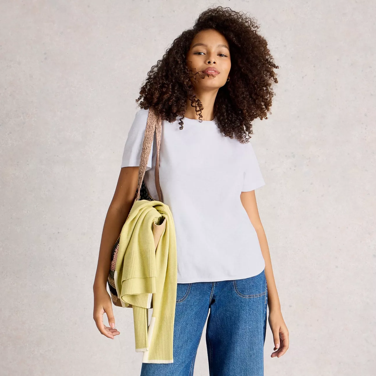White Stuff Clara Short Sleeve Tee - Billiant White