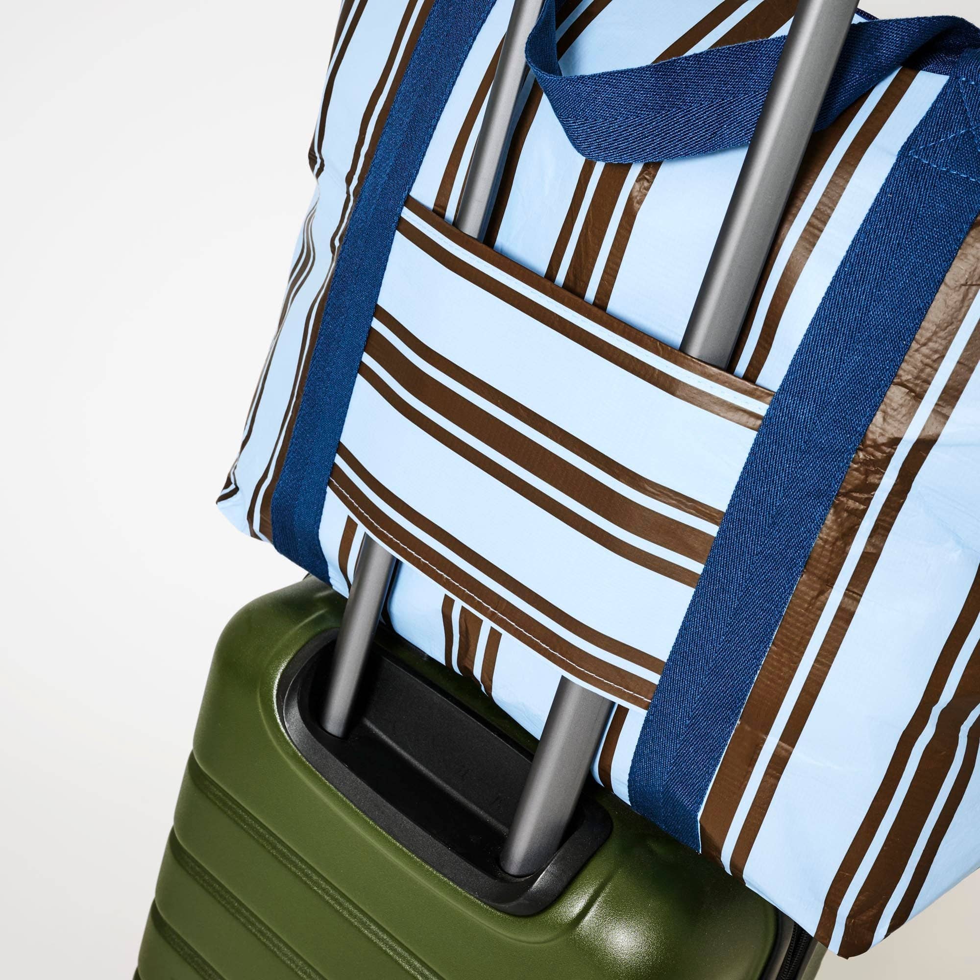 Zip Medium Tote – Oxford Stripe Tote Bag Project Ten Pty Ltd 