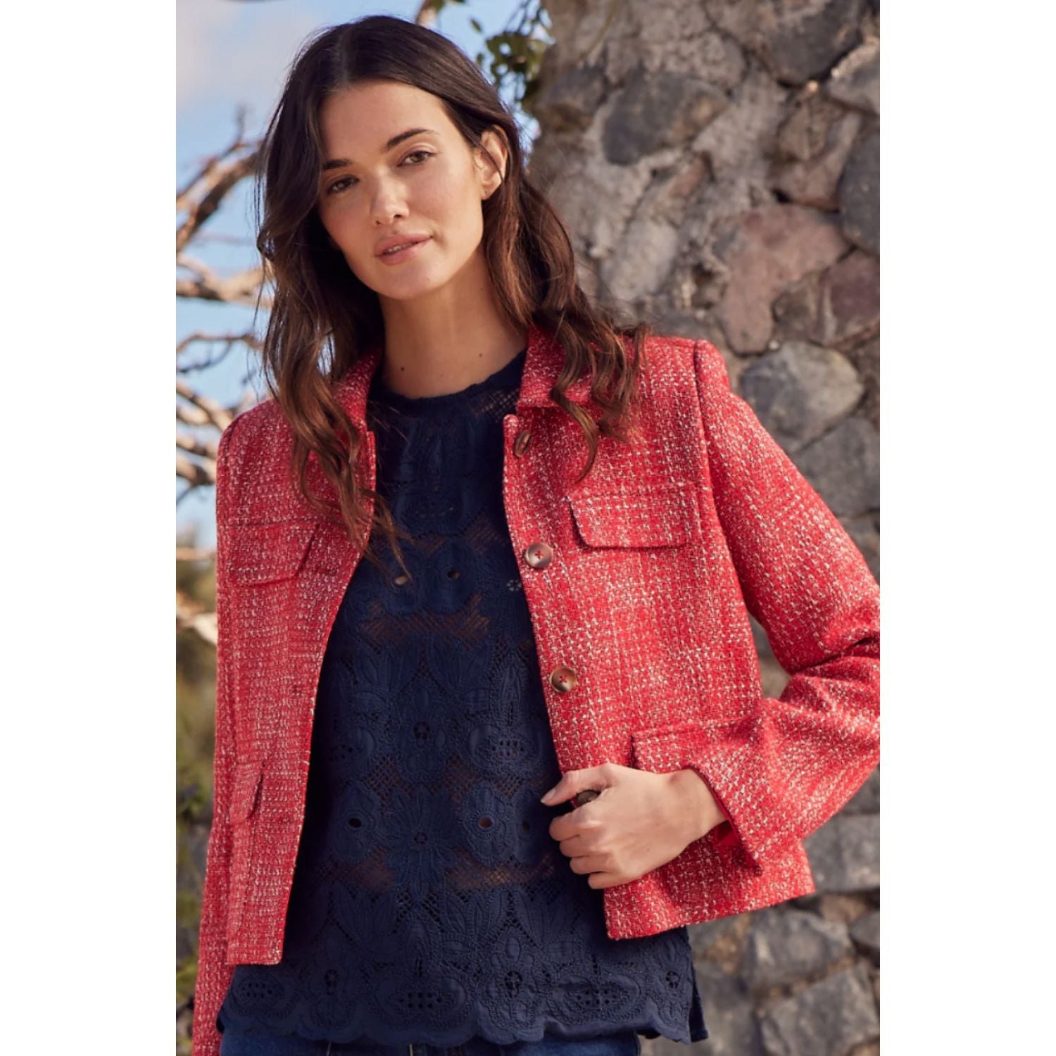 Zoe Kratzmann Adjoin Jacket - Fire Boucle Zoe Kratzmann