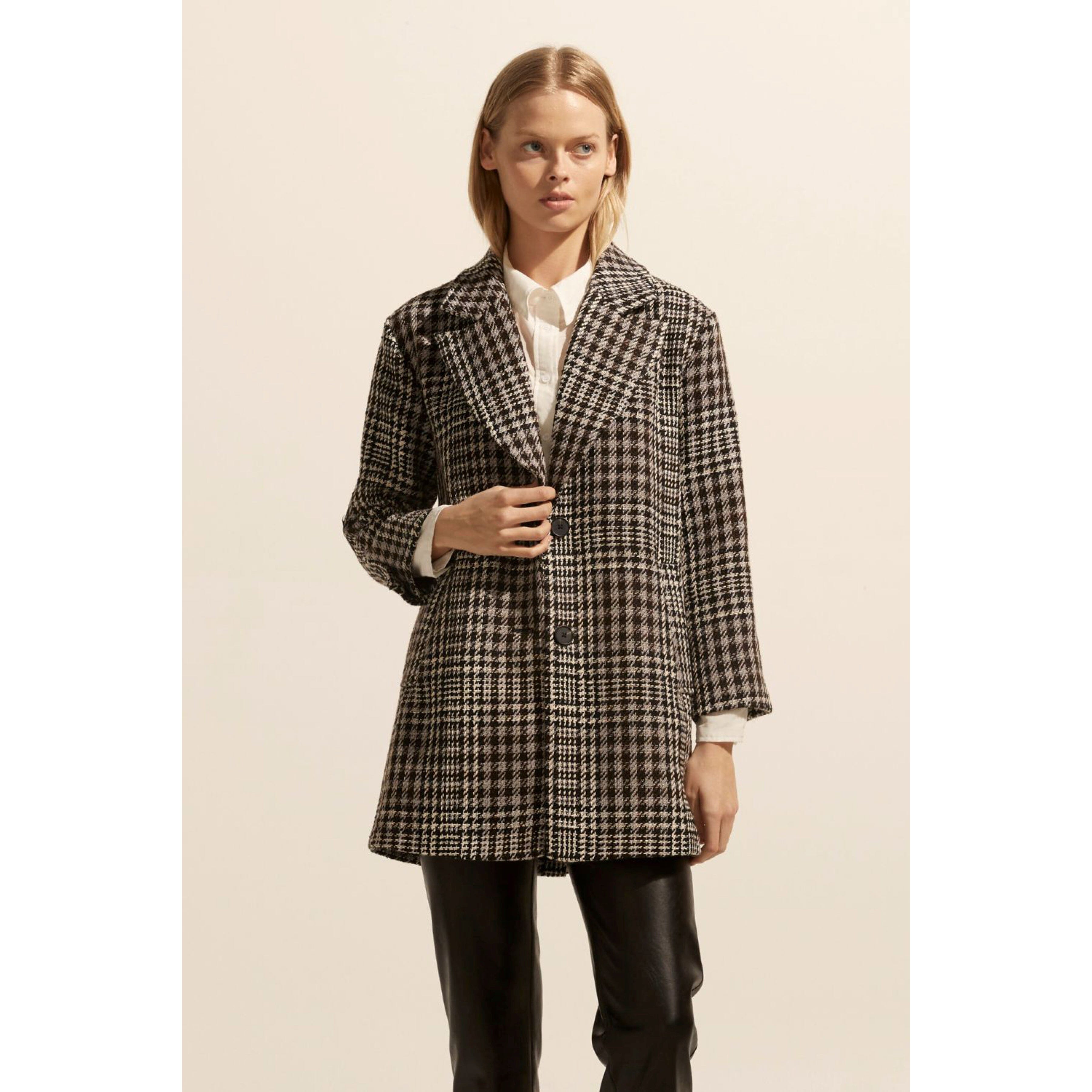 Zoe Kratzmann Alight Coat- Check Boucle Zoe Kratzmann