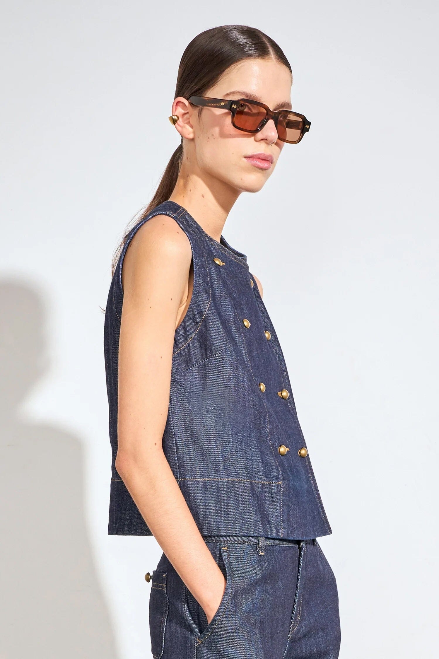 Zoe Kratzmann Charge Vest - Dark Denim Zoe Kratzmann 
