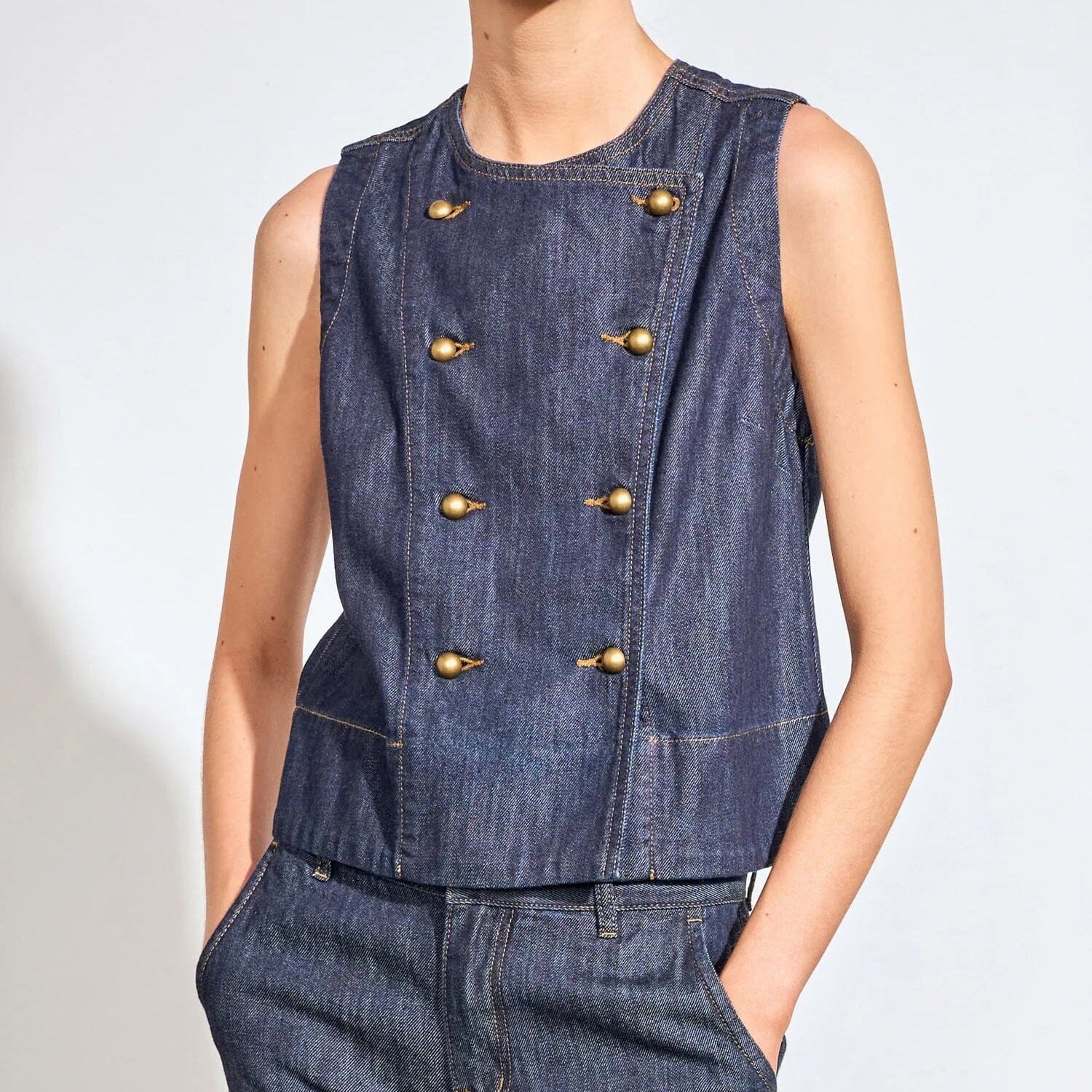 Zoe Kratzmann Charge Vest - Dark Denim Zoe Kratzmann 