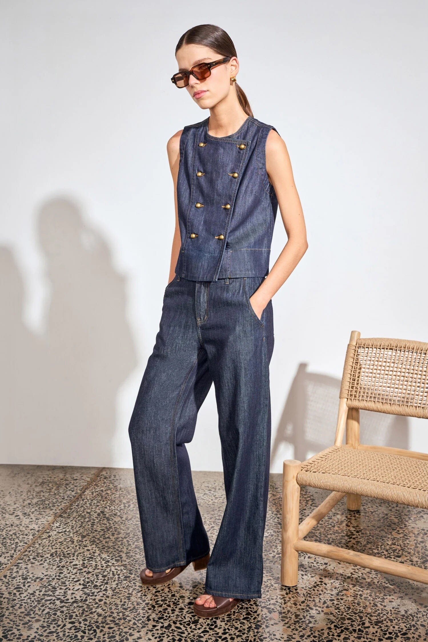 Zoe Kratzmann Charge Vest - Dark Denim Zoe Kratzmann 