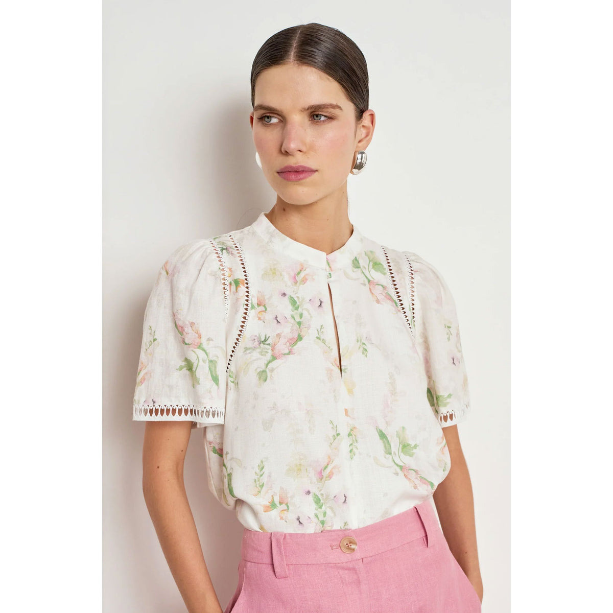 Zoe Kratzmann Charm Top - Painterly Bloom Blouse Zoe Kratzmann 