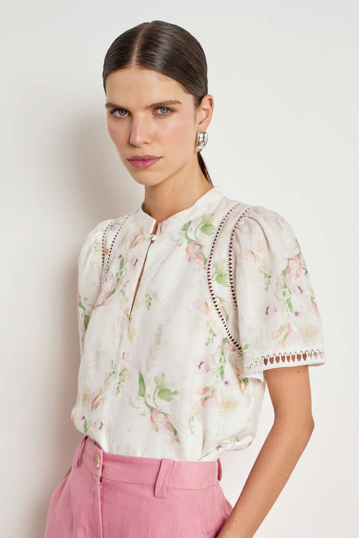 Zoe Kratzmann Charm Top - Painterly Bloom Blouse Zoe Kratzmann 