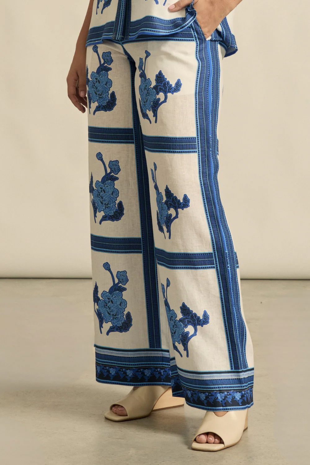 Zoe Kratzmann Gesture Pant - Azure Collage Zoe Kratzmann