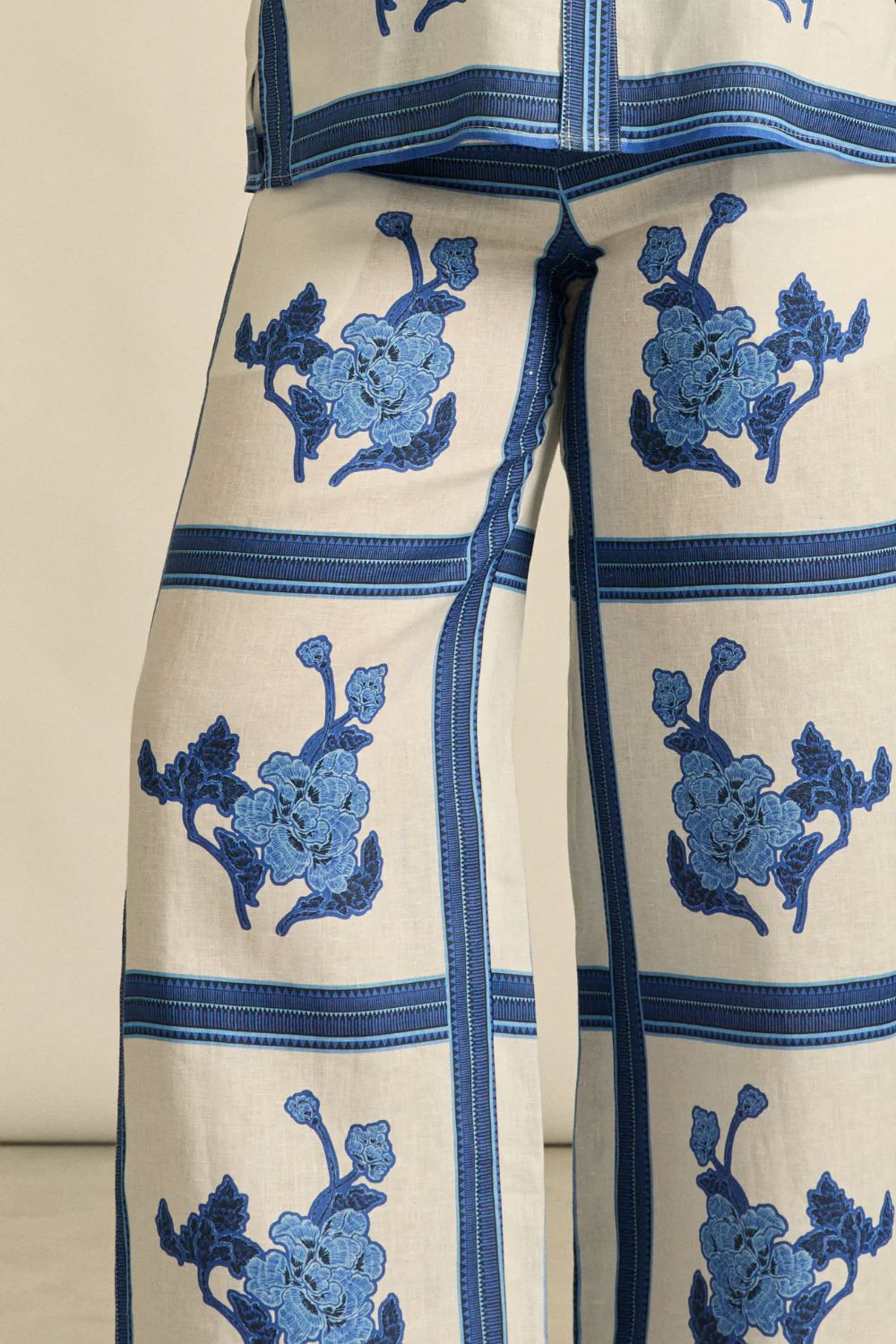 Zoe Kratzmann Gesture Pant - Azure Collage Zoe Kratzmann