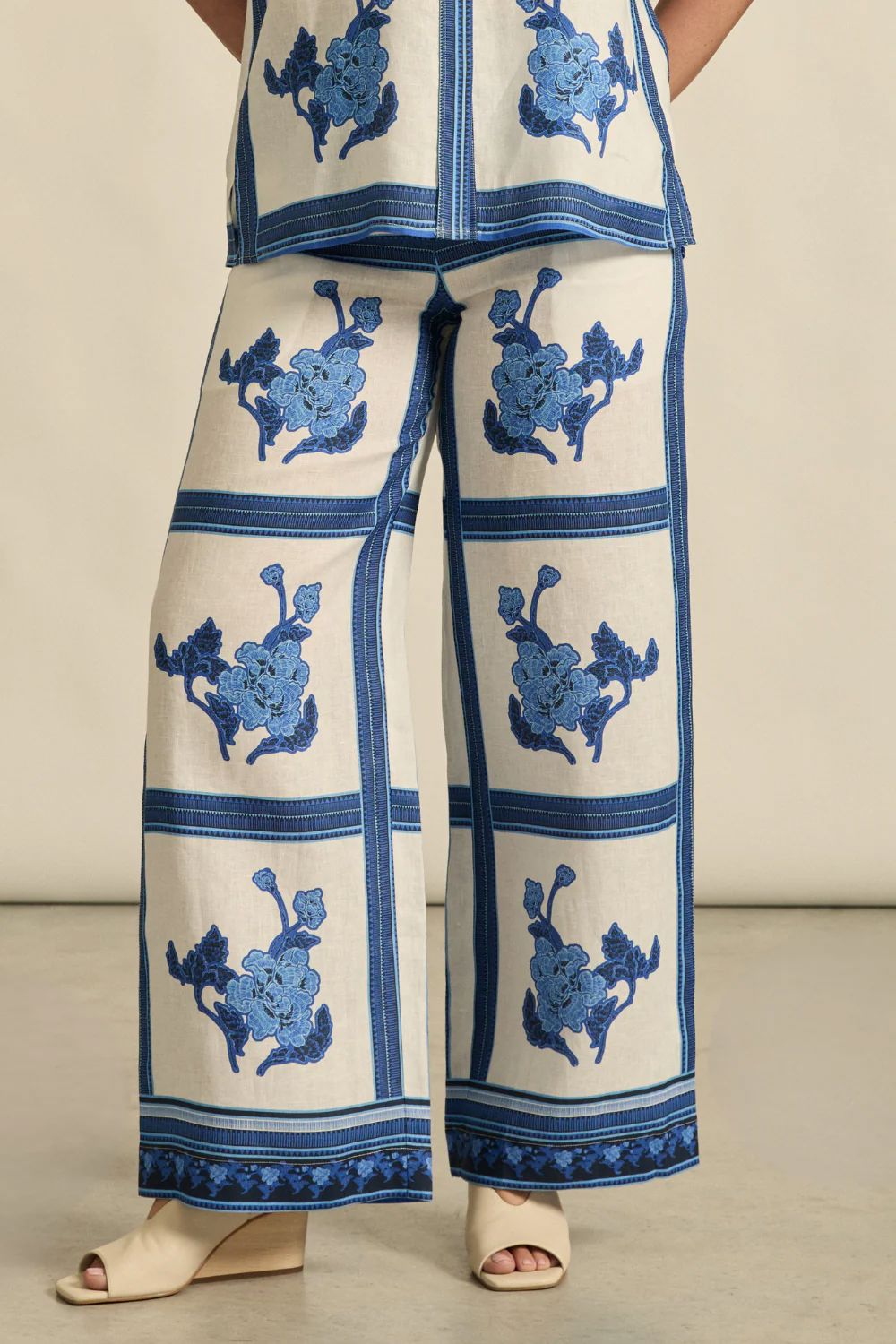 Zoe Kratzmann Gesture Pant - Azure Collage Zoe Kratzmann