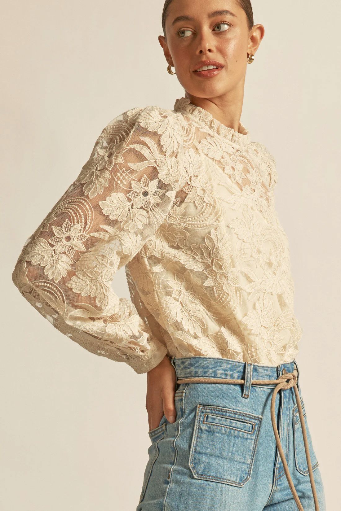 Zoe Kratzmann Glint Top - Ecru Zoe Kratzmann