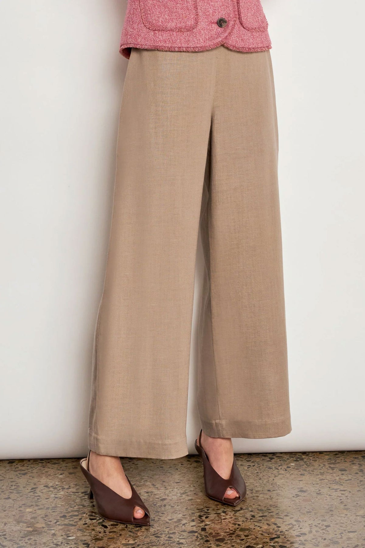 Zoe Kratzmann Merchant Pant - Stone Women's Linen Pants Zoe Kratzmann 