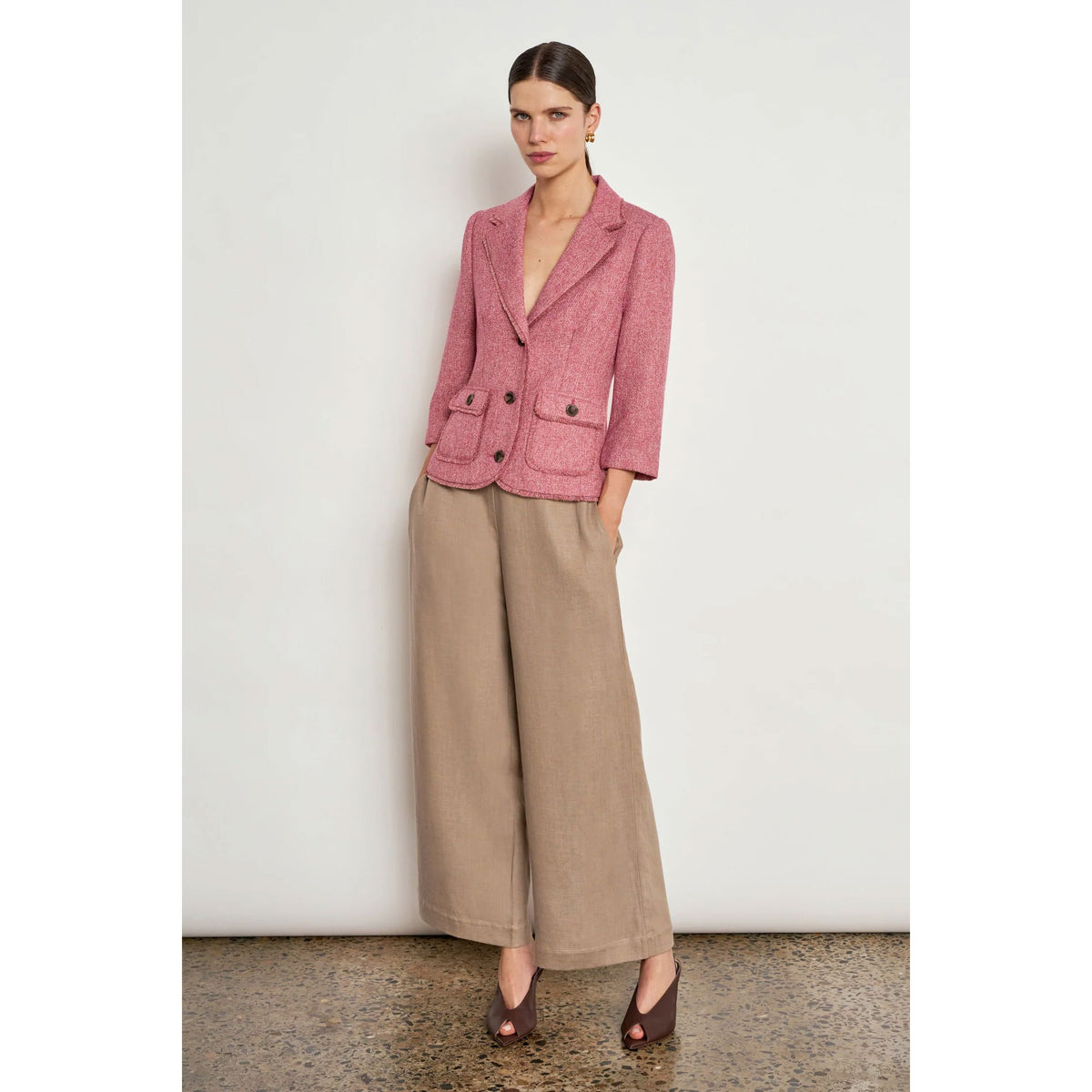 Zoe Kratzmann Merchant Pant - Stone Women's Linen Pants Zoe Kratzmann 