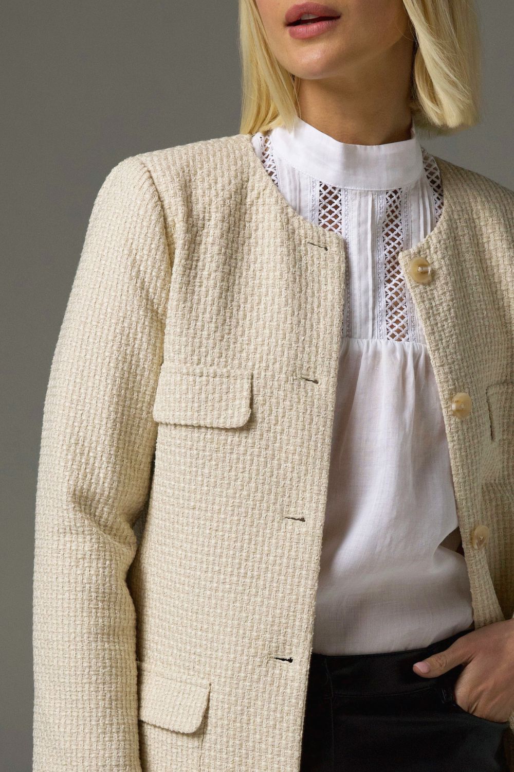 Zoe Kratzmann Portal Coat - Ecru Boucle Zoe Kratzmann