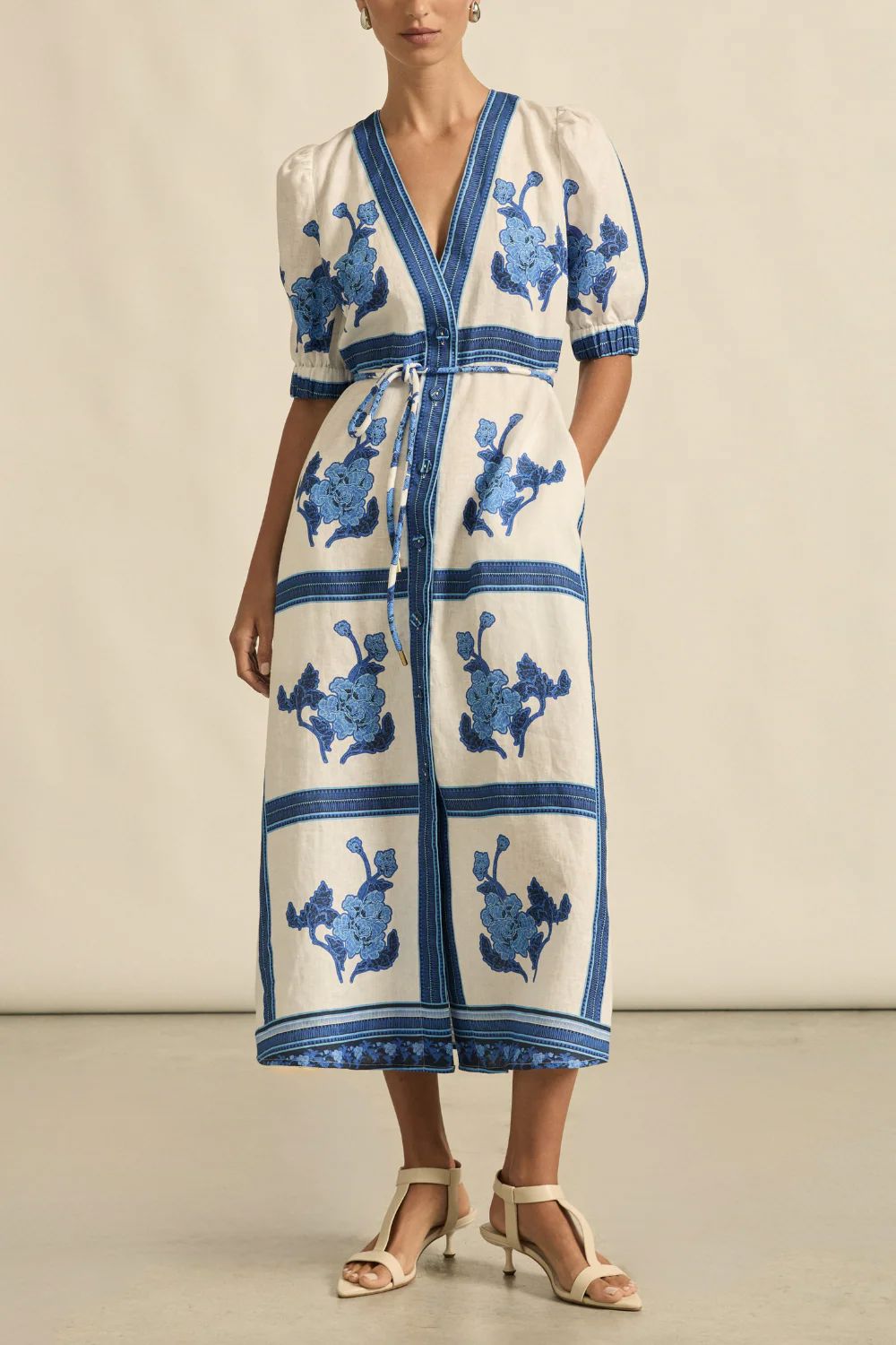 Zoe Kratzmann Portrait Dress - Azure Collage Zoe Kratzmann