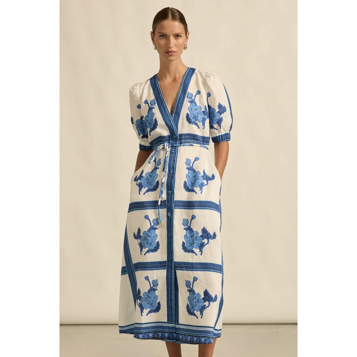 Zoe Kratzmann Portrait Dress - Azure Collage Zoe Kratzmann