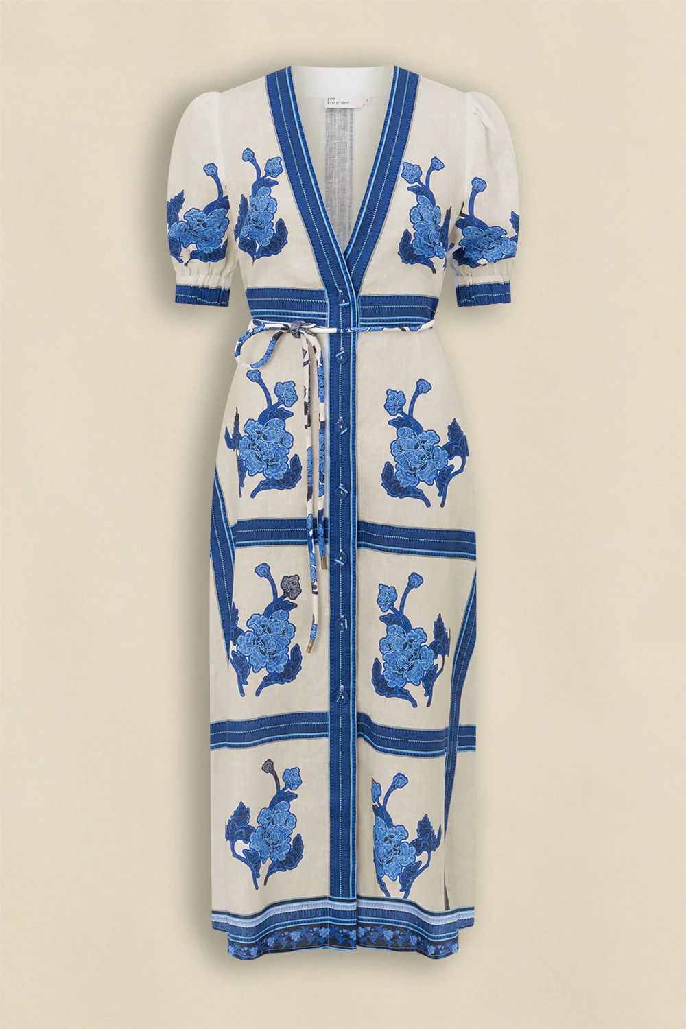 Zoe Kratzmann Portrait Dress - Azure Collage Zoe Kratzmann