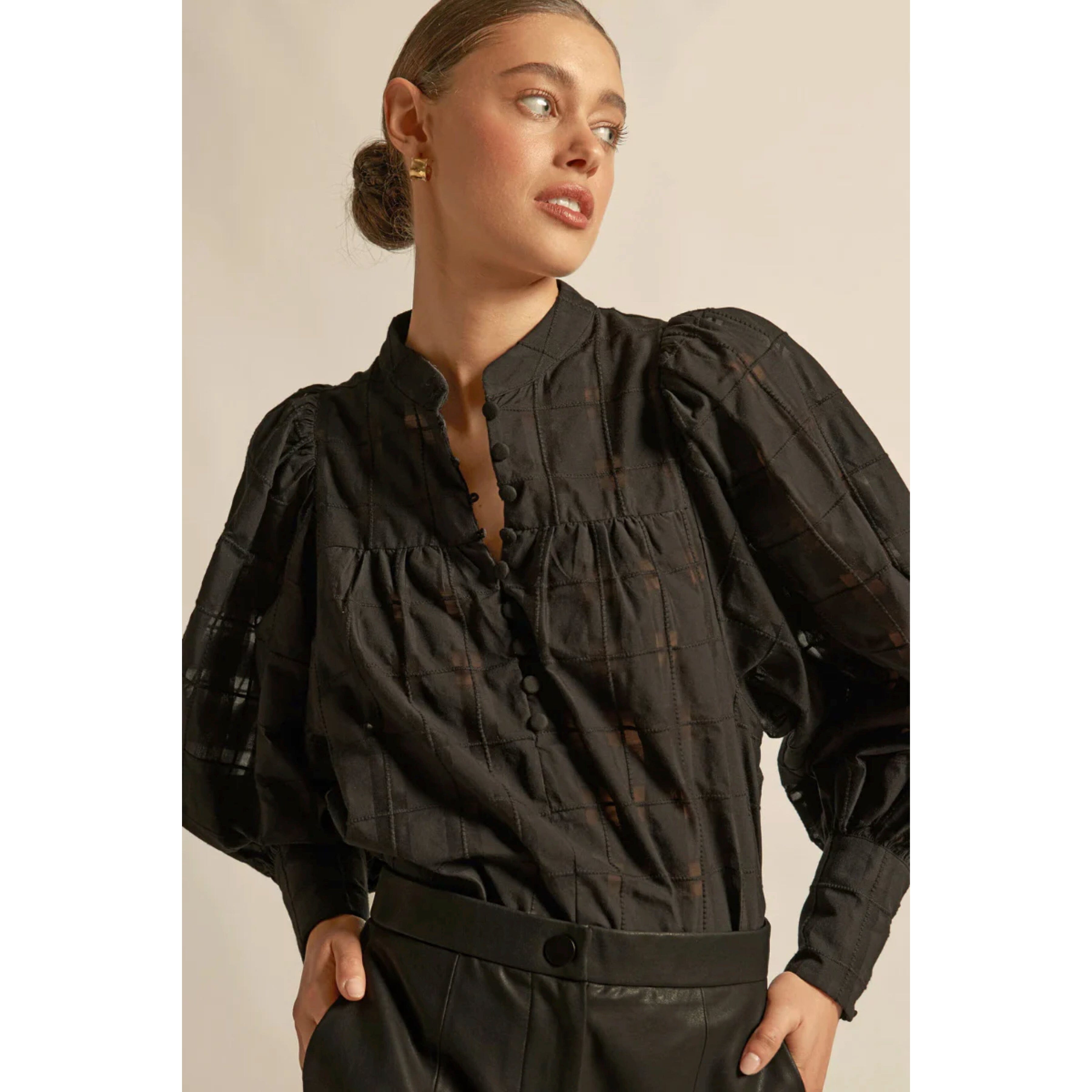 Zoe Kratzmann Vista Top - Black Check Zoe Kratzmann