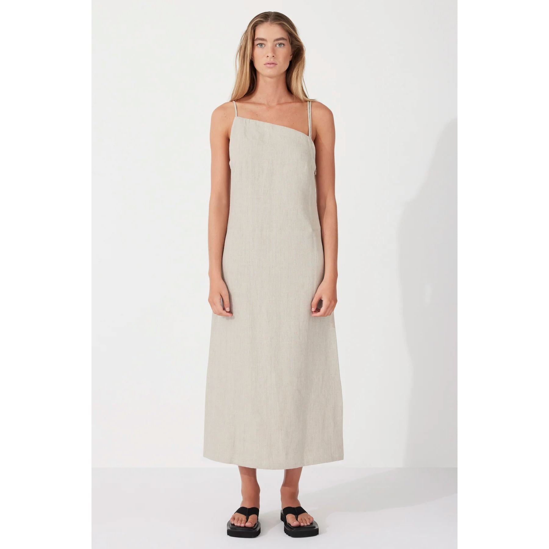 Zulu & Zephyr Contrast Linen Dress - Husk Zulu & Zephyr