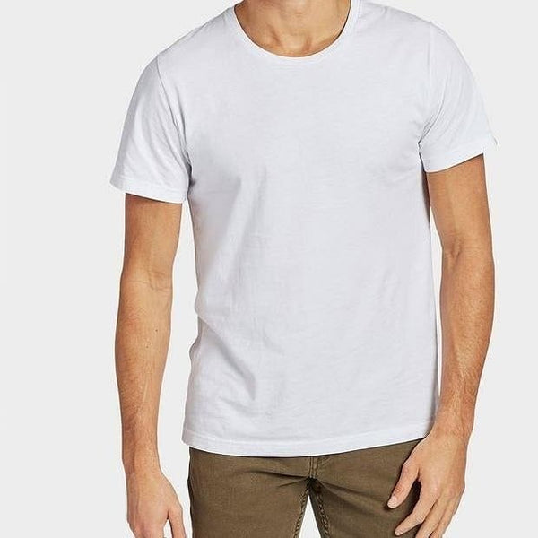 Academy Brand Men's Basic Crew T-shirt - White Academy Brand