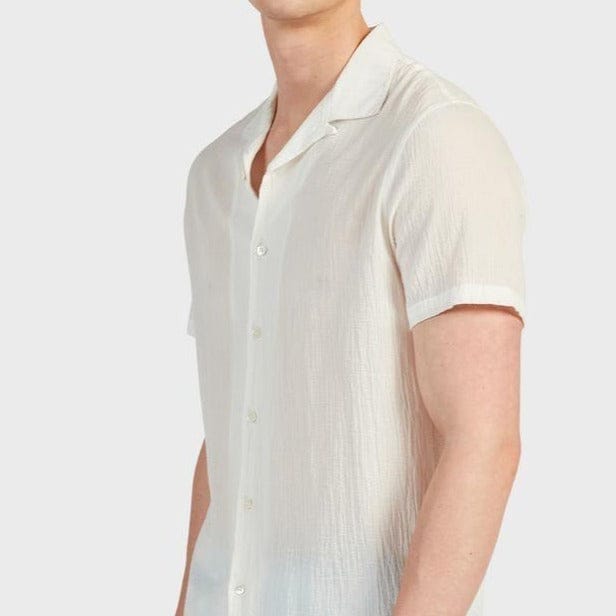 Academy Brand Men's Bedford Short Sleeve Shirt - White Academy Brand