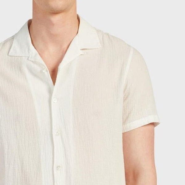 Academy Brand Men's Bedford Short Sleeve Shirt - White Academy Brand