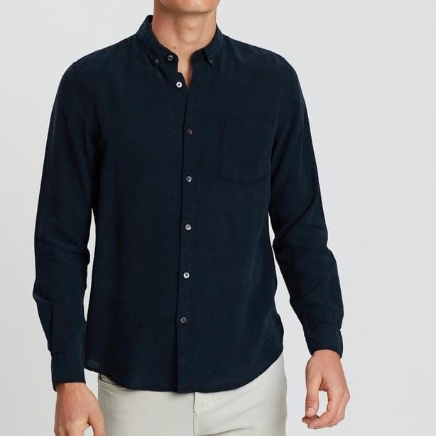 Academy Brand Men's Burton Shirt- Navy Academy Brand