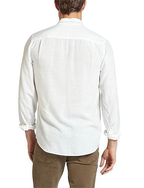 Academy Brand Men's Burton Shirt- Off White Academy Brand