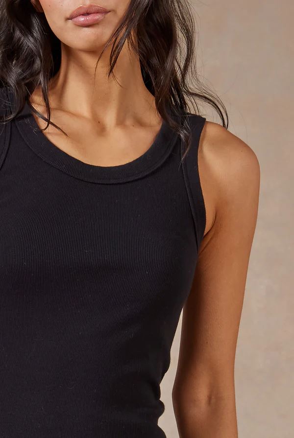 Academy Brand Women's Essential Rib Tank - Black Academy Brand