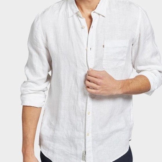 Academy Brand Men's Hampton Long Sleeve Shirt - White Academy Brand