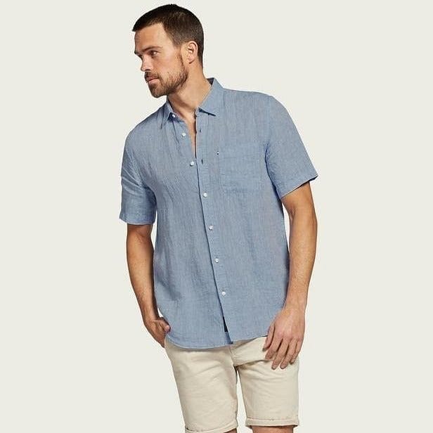 Academy Brand Men's Hampton Short Sleeve Shirt - Chambray Academy Brand