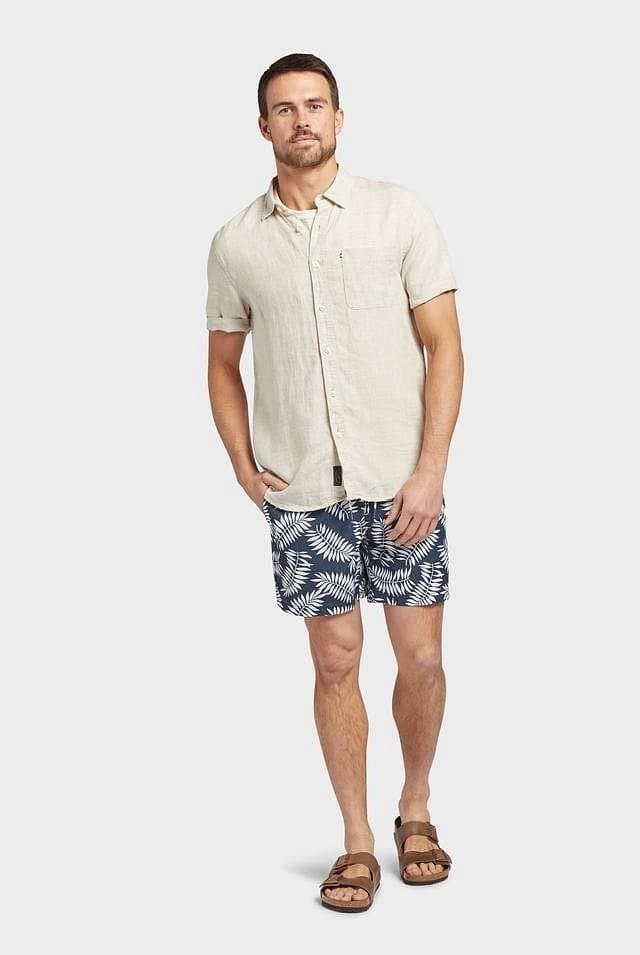 Academy Brand Men's Hampton Short Sleeve Shirt - Oatmeal Academy Brand