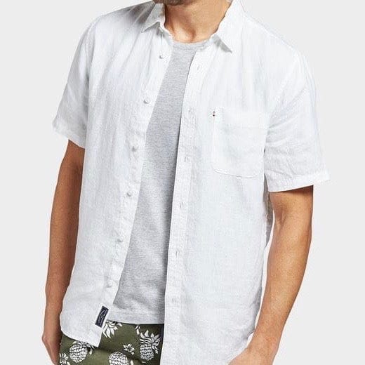Academy Brand Men's Hampton Short Sleeve Shirt - White Academy Brand