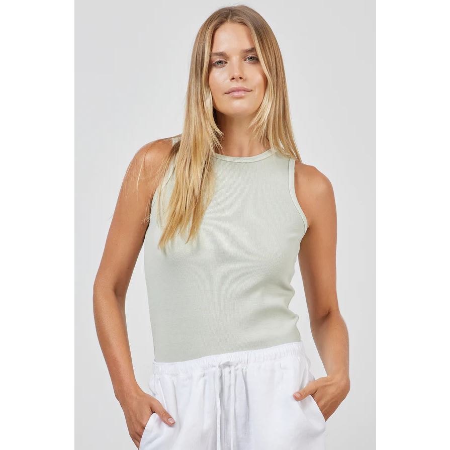 Academy Brand Women's Hi-Line Rib Tank - Sage Green Academy Brand