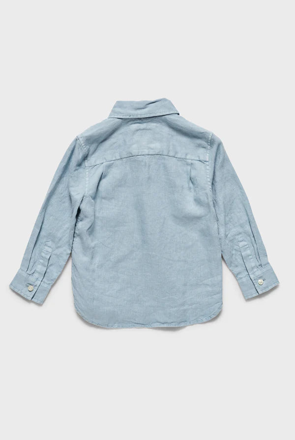 Academy Brand Rookie Hampton Linen Shirt - Bluebell Academy Brand