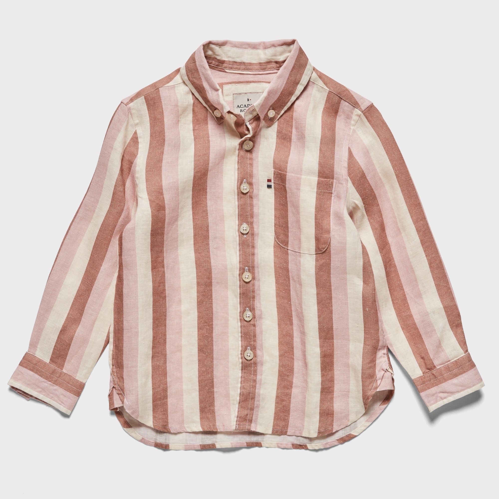 Academy Brand Rookie James Linen Shirt - Rosette Pink Academy Brand