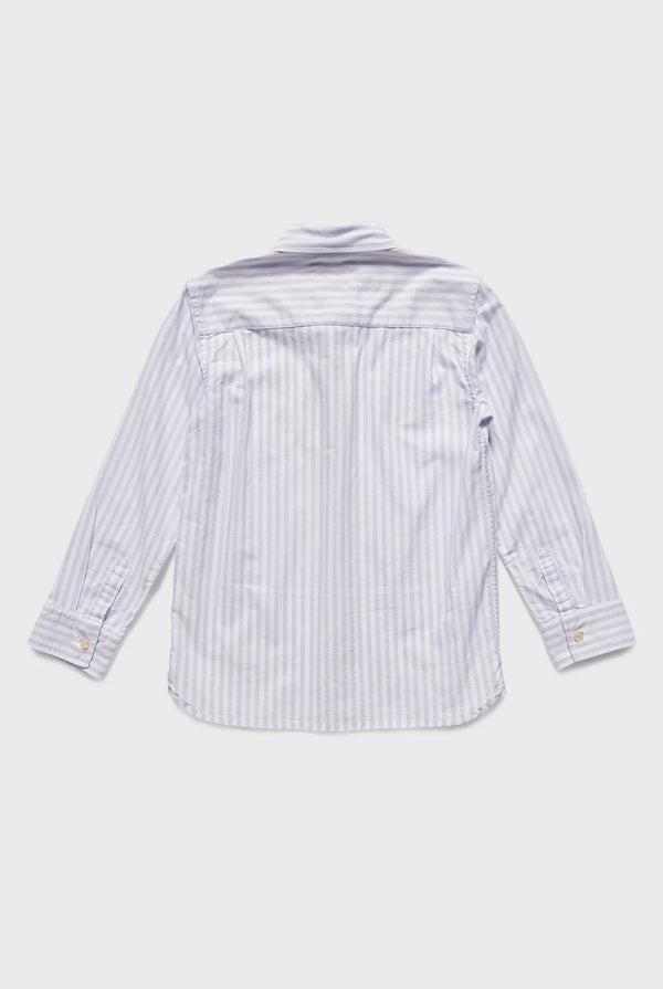 Academy Brand Kids Vintage Oxford Shirt - Pearl Blue Stripe Academy Brand