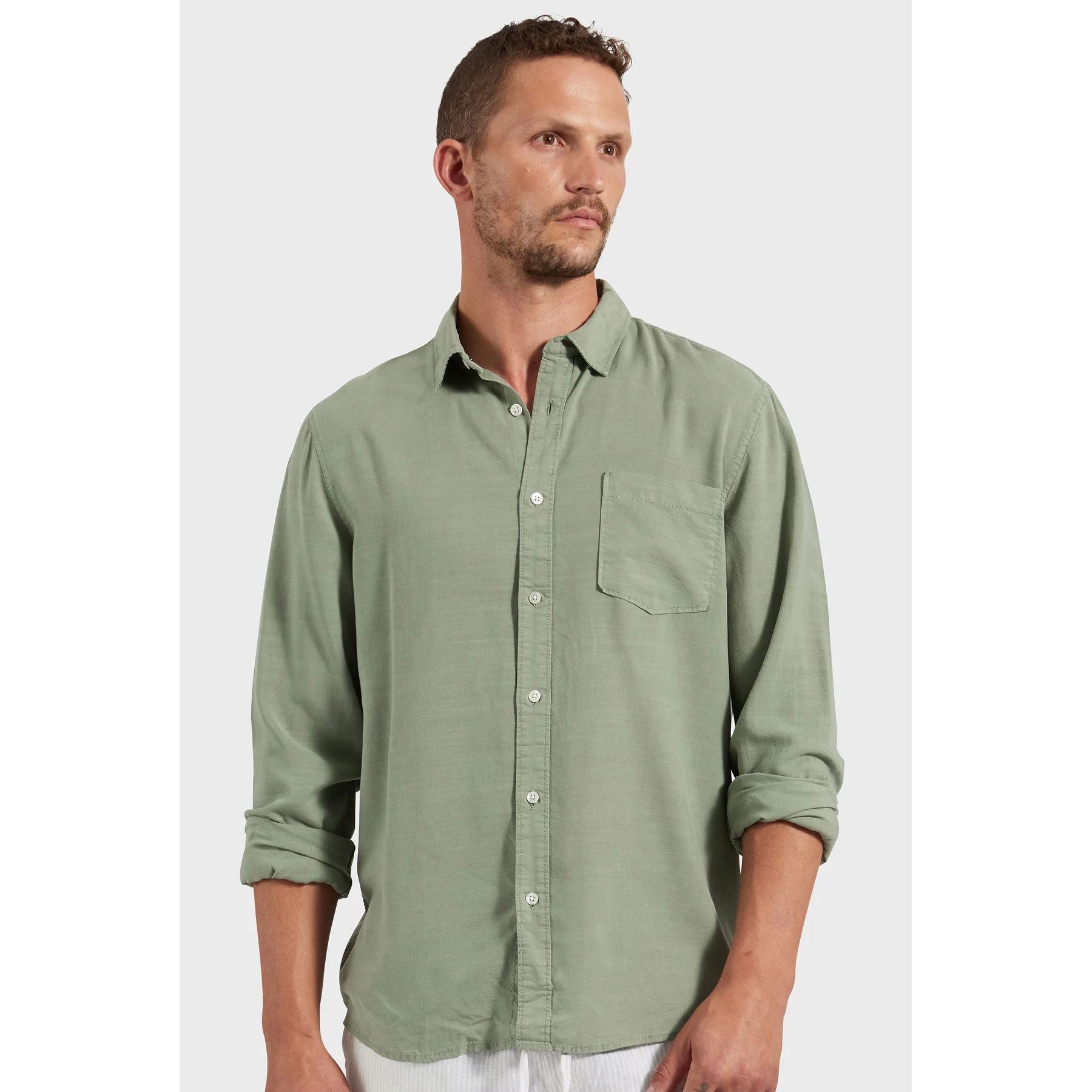 Academy Brand Men's Burton Shirt - Jasper Green Academy Brand