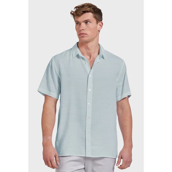 Academy Brand Men's Stevens Short Sleeve Shirt - Ice Blue Academy Brand